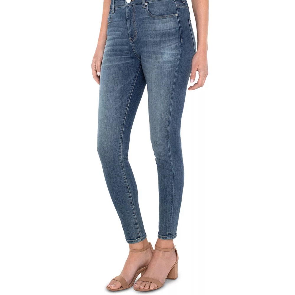 Liverpool Jean Co Gia Glider Skinny pull on jean, Size 8 (29 in), dark blue